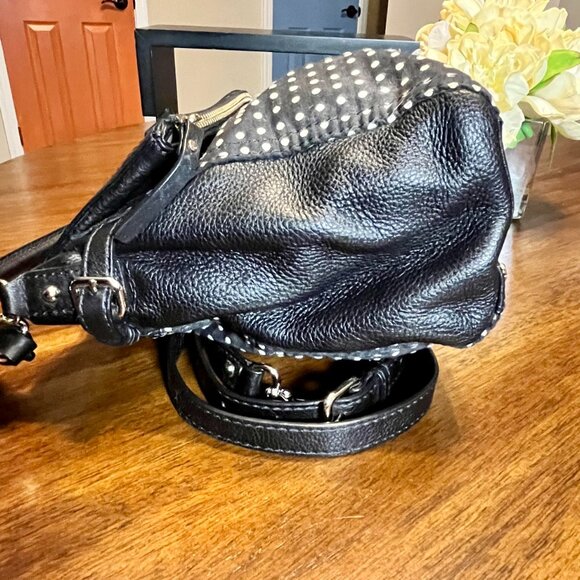 Kate Spade Cobble Hill Little Minka Dot Black Leather Convertible Crossbody Bag - Picture 6 of 14